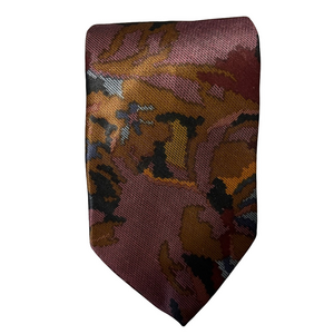 Roma Silk Tie Red and Gold Artistic